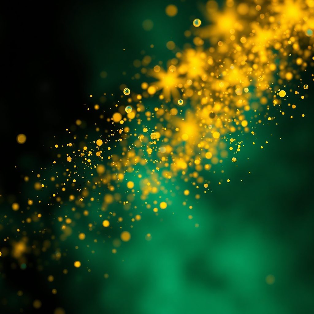 Gold dust in emerald void
